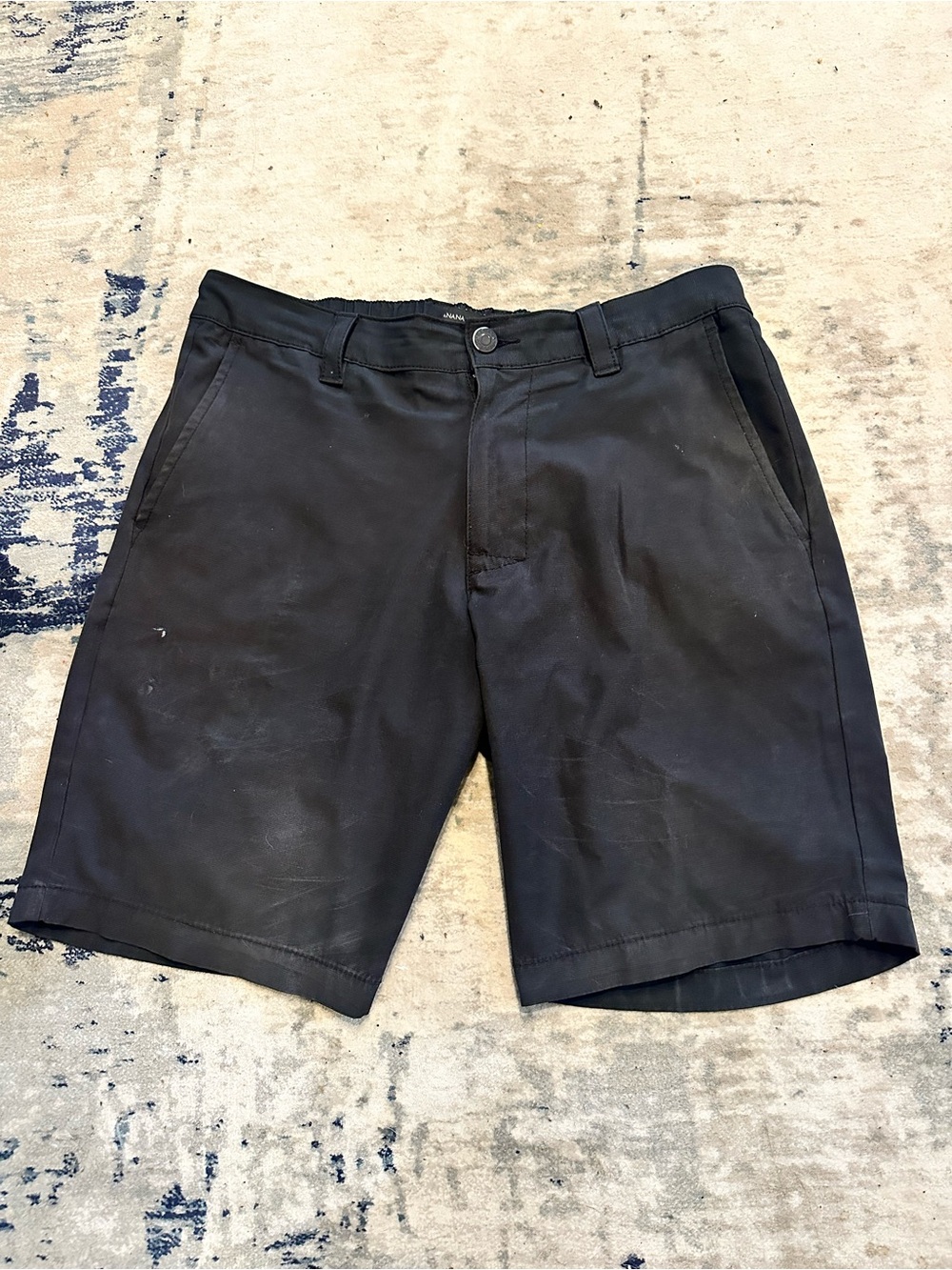 Banana Republic Black Flat-Front Men's Shorts